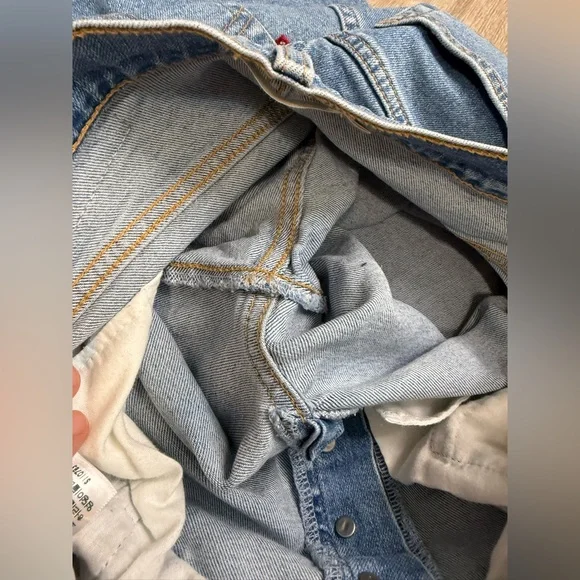 Levi’s Ribcage Straight Ankle Jean In Center Lane Light Wash Size W29 L27 - Picture 8 of 9